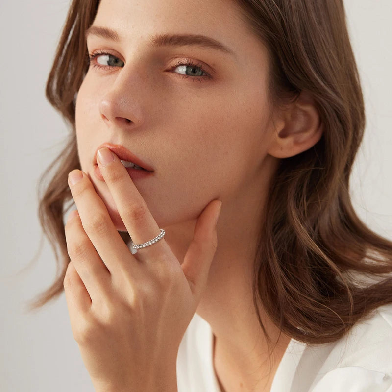 Moissanite Bridal Set Ring – Timeless Commitment