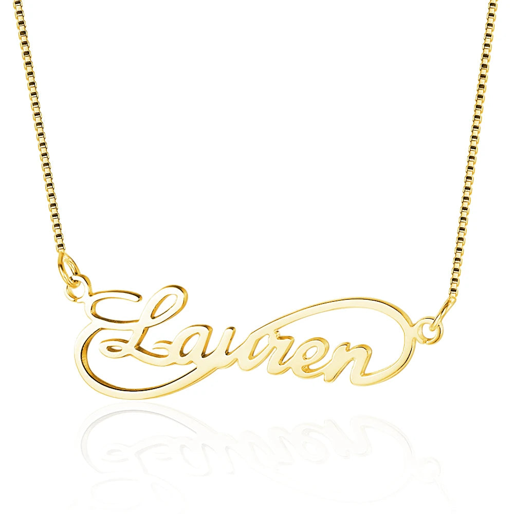 Infinity Custom Nameplate Necklace