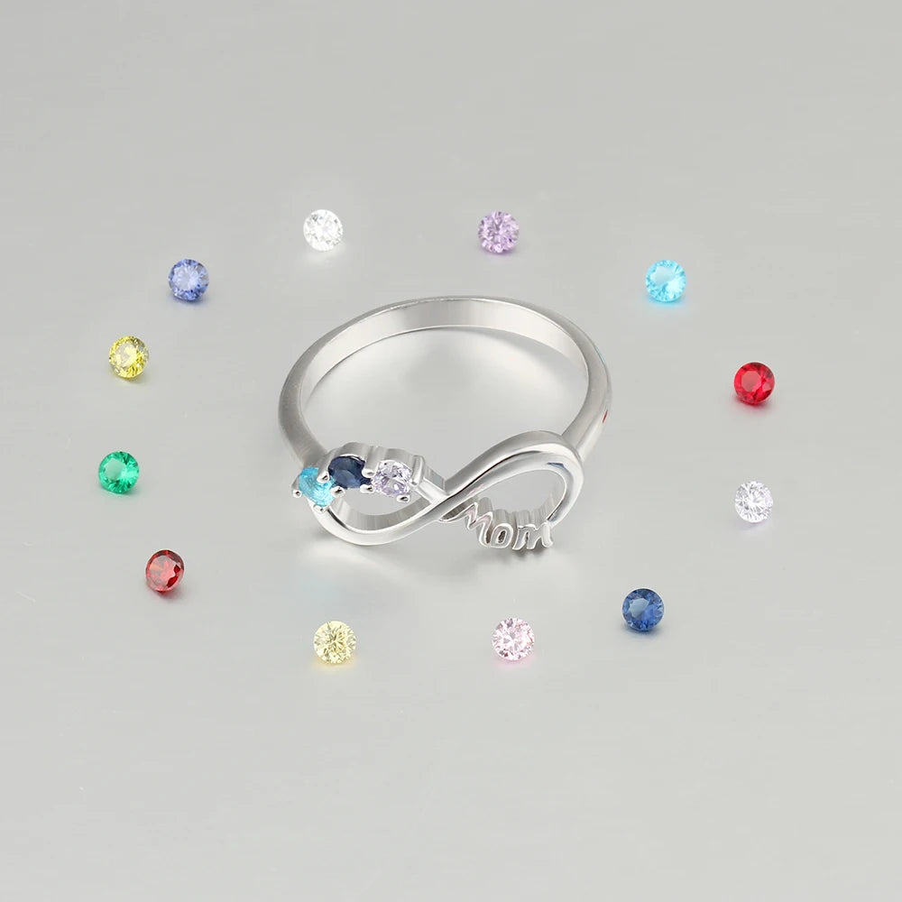 Infinite Love Personalized Birthstone Ring