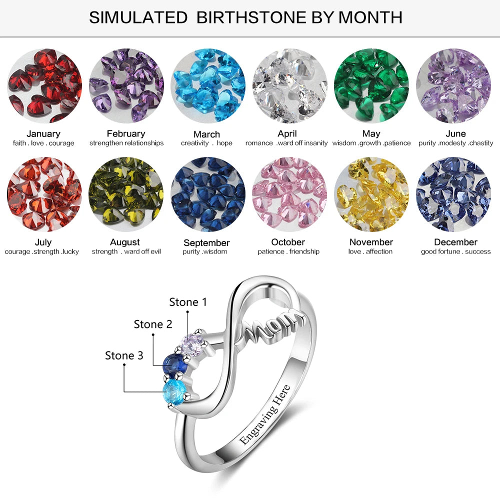 Infinite Love Personalized Birthstone Ring
