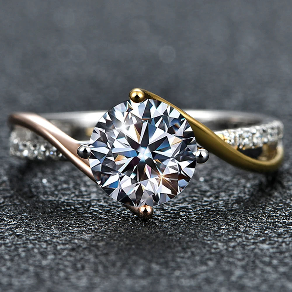 Stunning Moissanite Diamond Wedding Ring