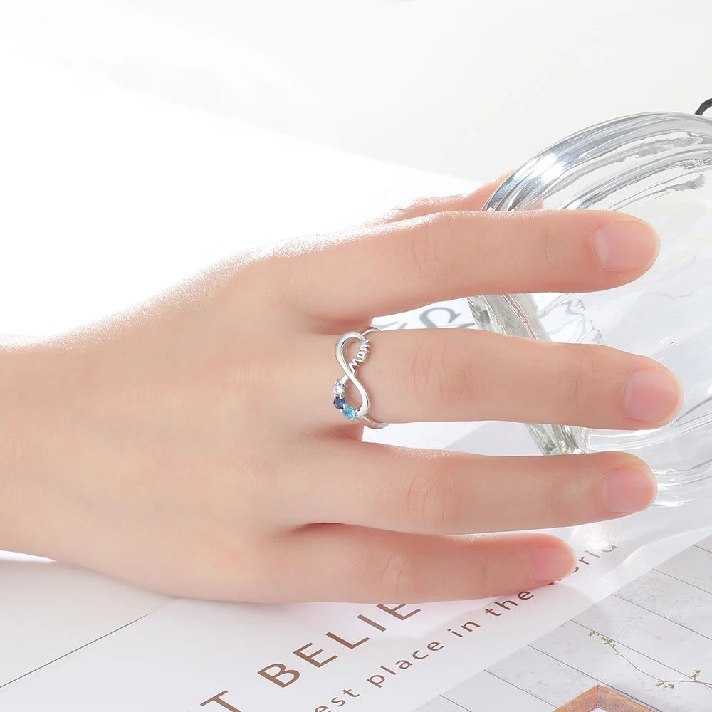 Infinite Love Personalized Birthstone Ring