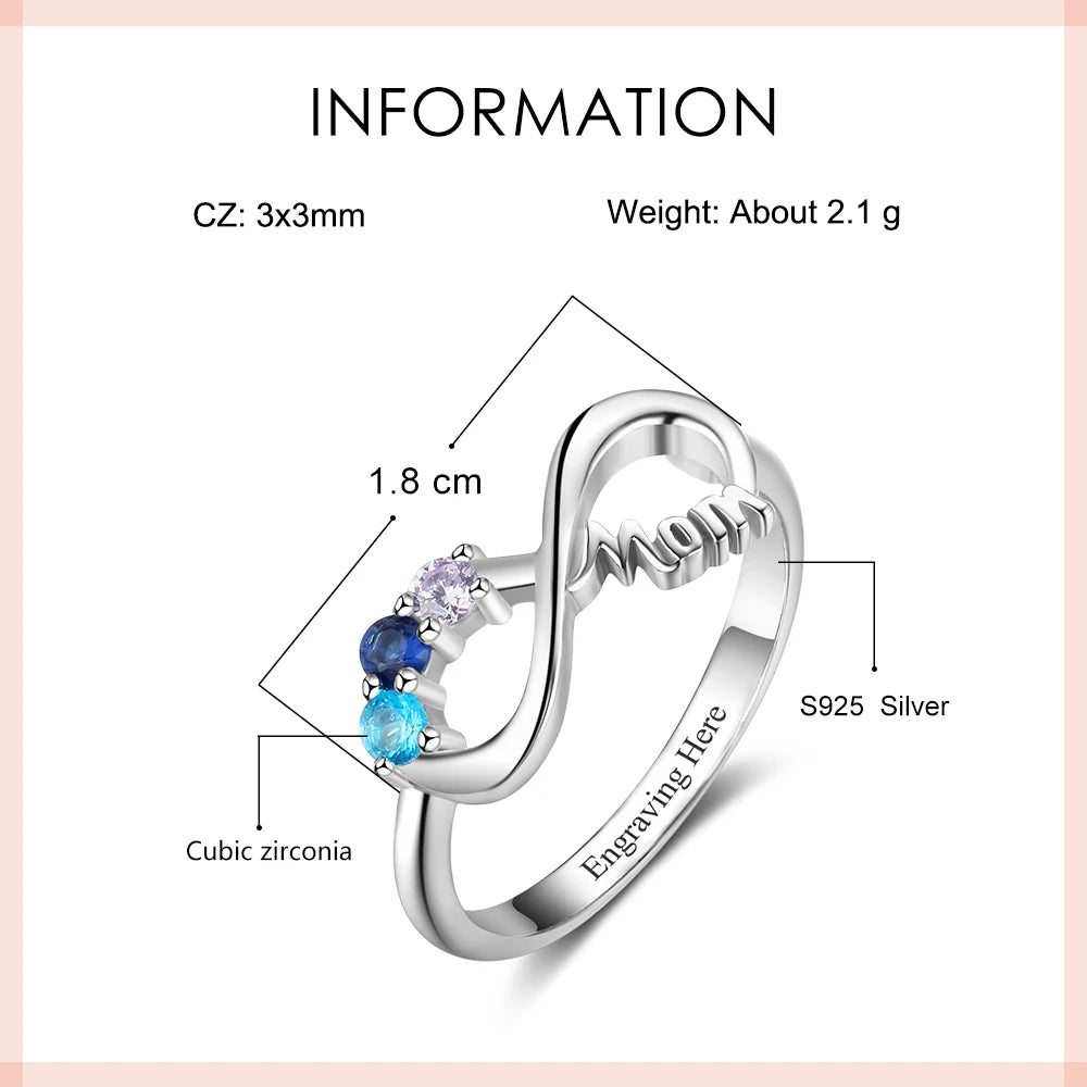 Infinite Love Personalized Birthstone Ring