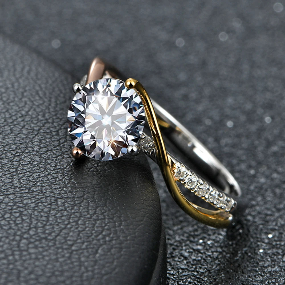 Stunning Moissanite Diamond Wedding Ring