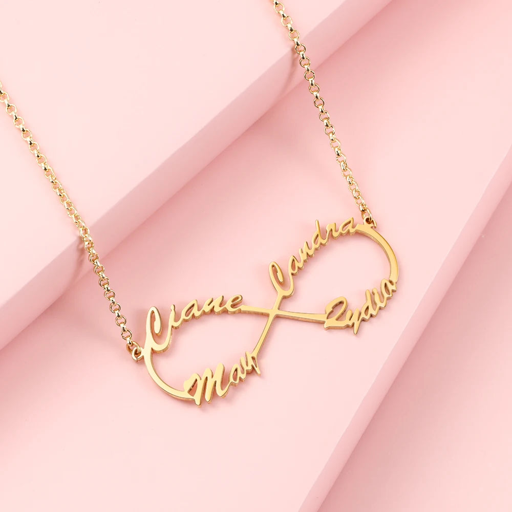 Infinite Connection 2-4 Names Necklace