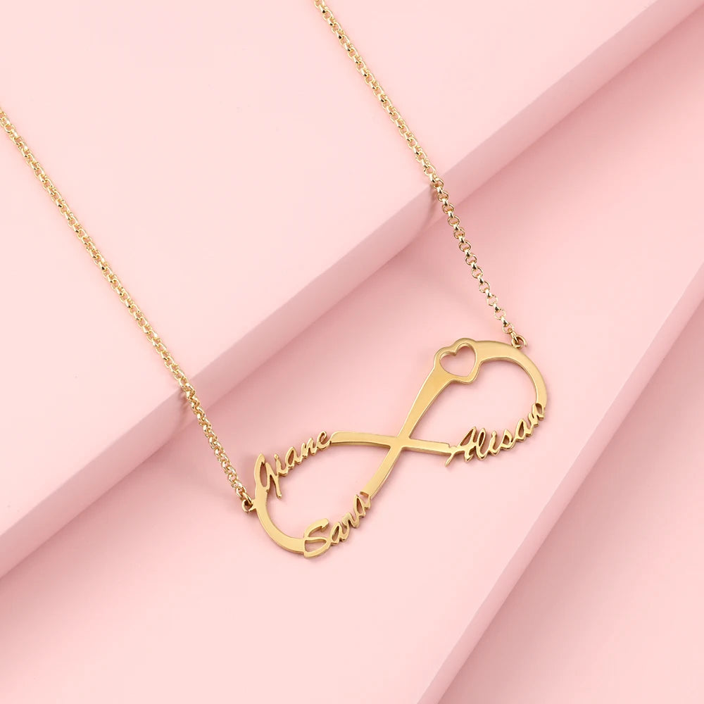 Infinite Connection 2-4 Names Necklace
