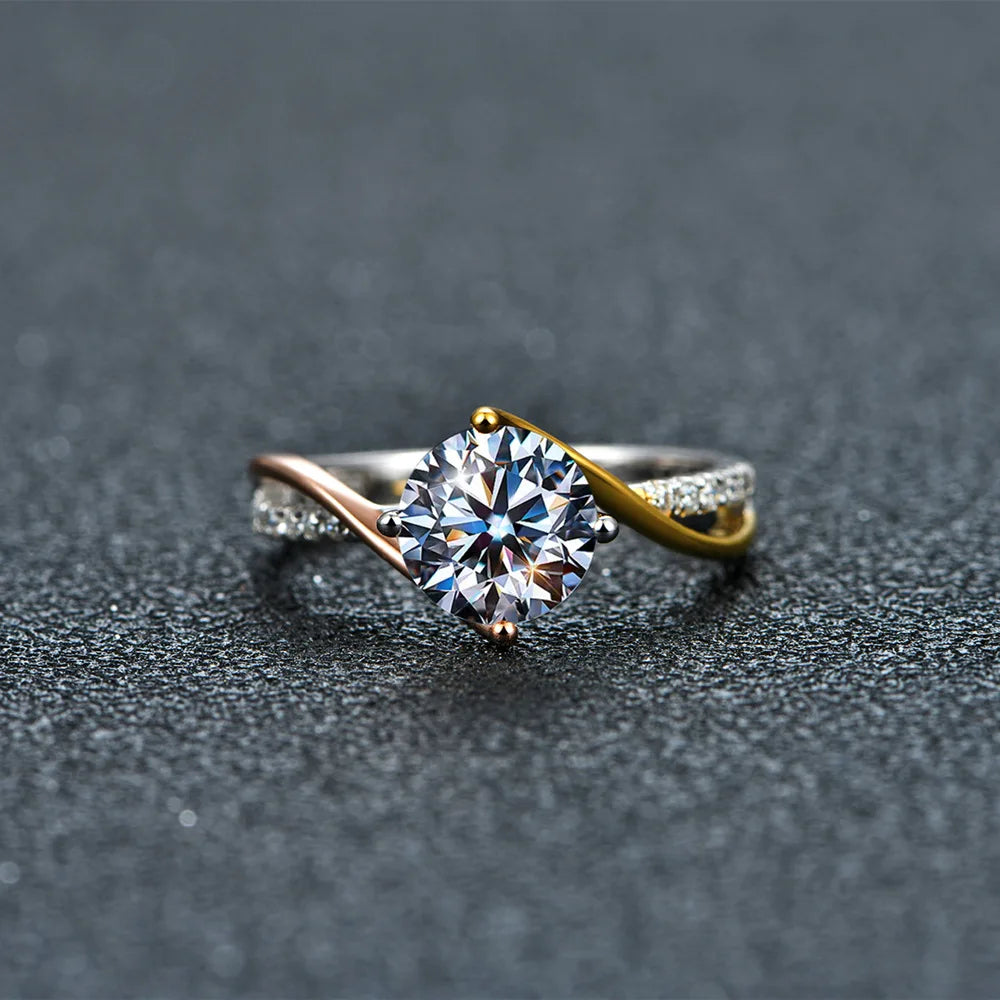 Stunning Moissanite Diamond Wedding Ring