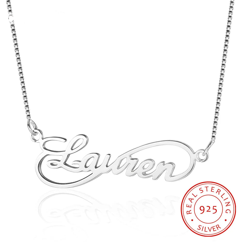 Infinity Custom Nameplate Necklace