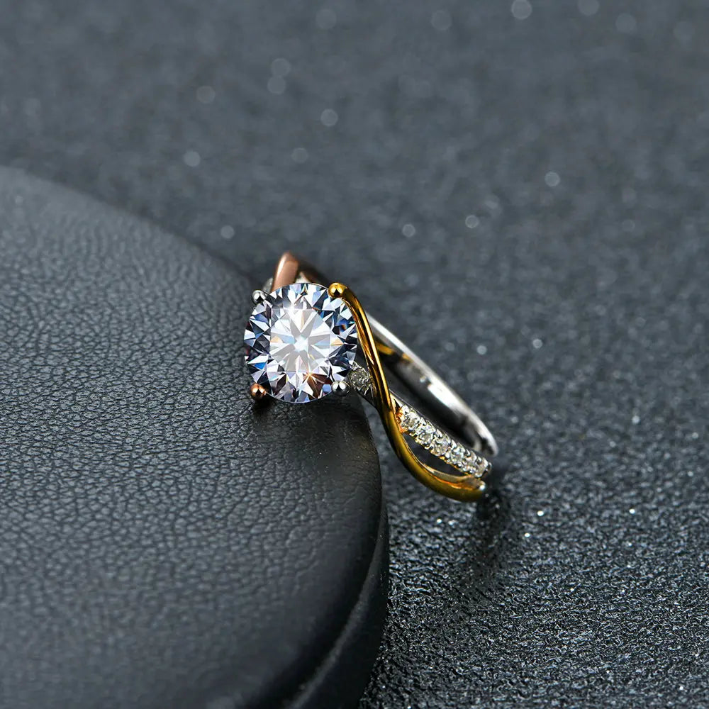 Stunning Moissanite Diamond Wedding Ring