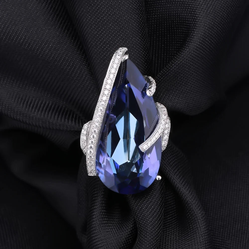 Enchanting Iolite Blue Mystic Quartz Jewelry Set