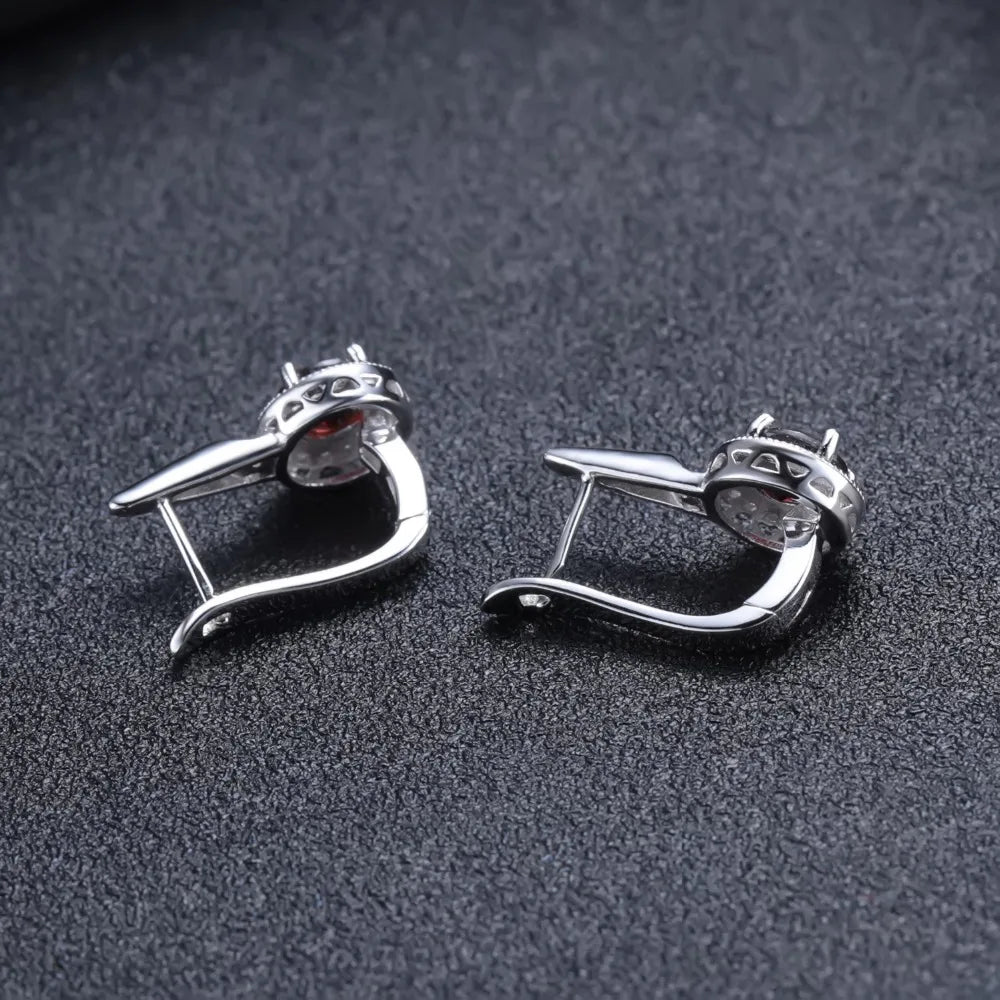 Exquisite Red Garnet Classic Jewelry Set