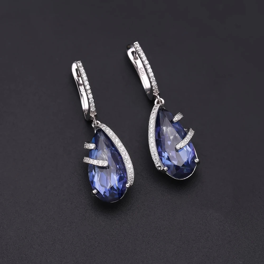 Enchanting Iolite Blue Mystic Quartz Jewelry Set