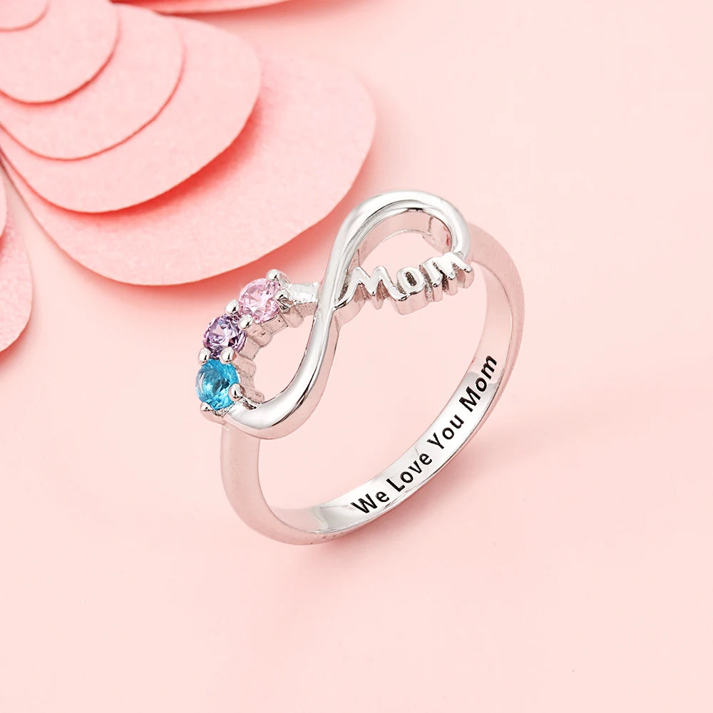 Infinite Love Personalized Birthstone Ring