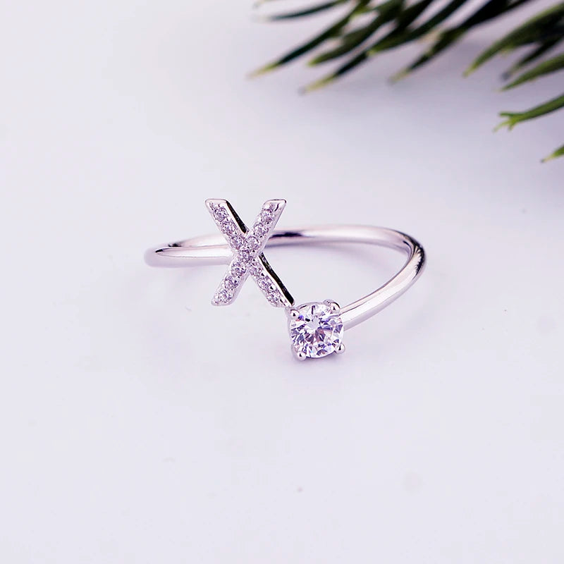 Alphabet Initial Open Ring – Personalized Charm