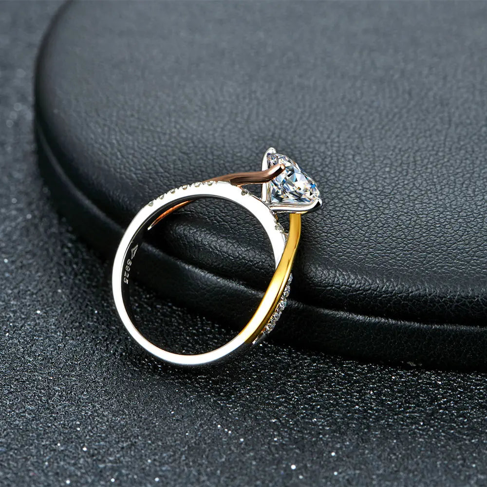 Stunning Moissanite Diamond Wedding Ring