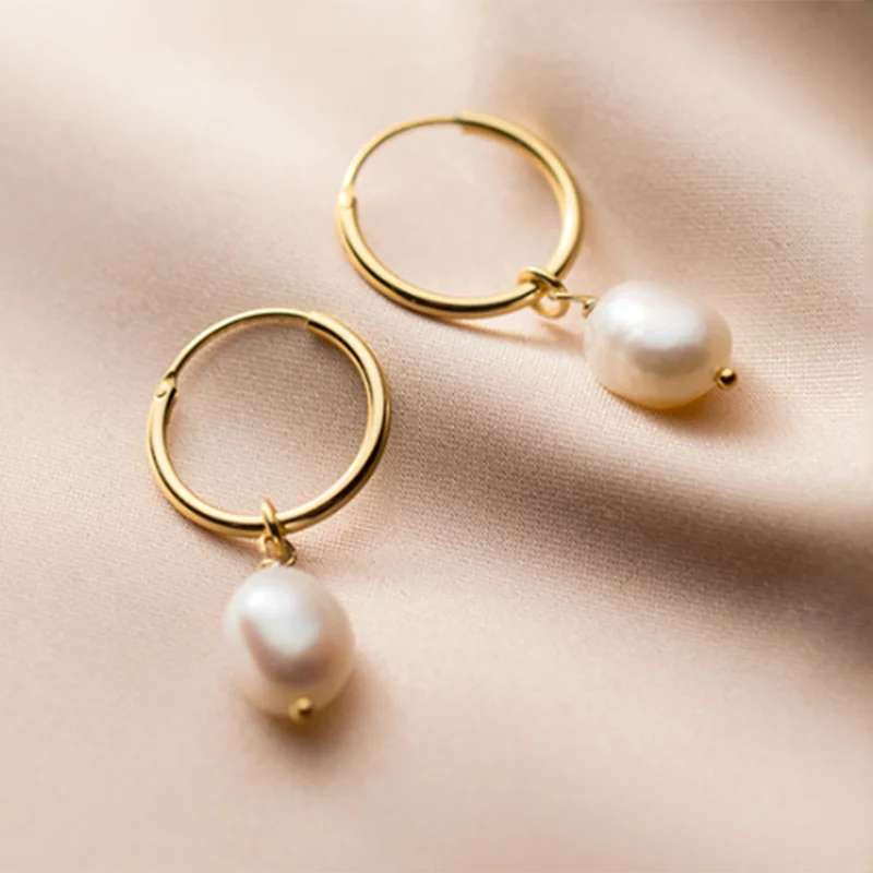 Exquisite Baroque Pearl Dangle Earrings