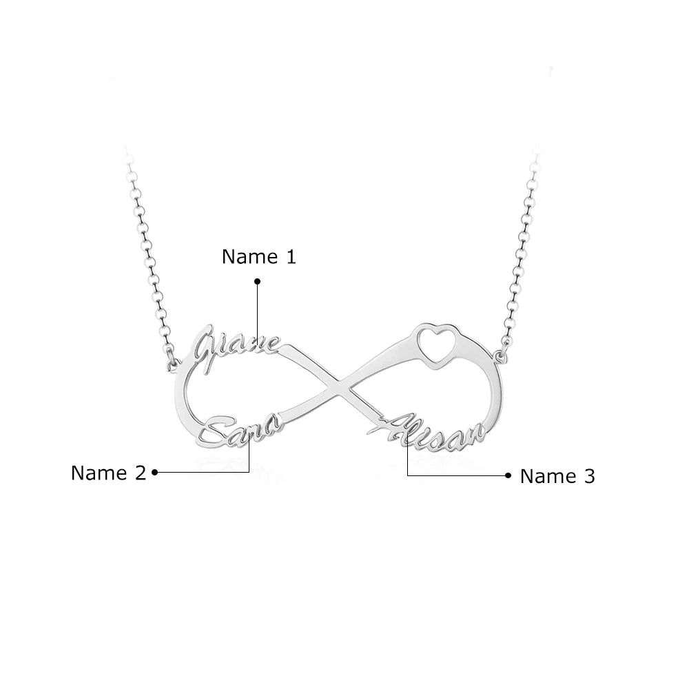 Infinite Connection 2-4 Names Necklace