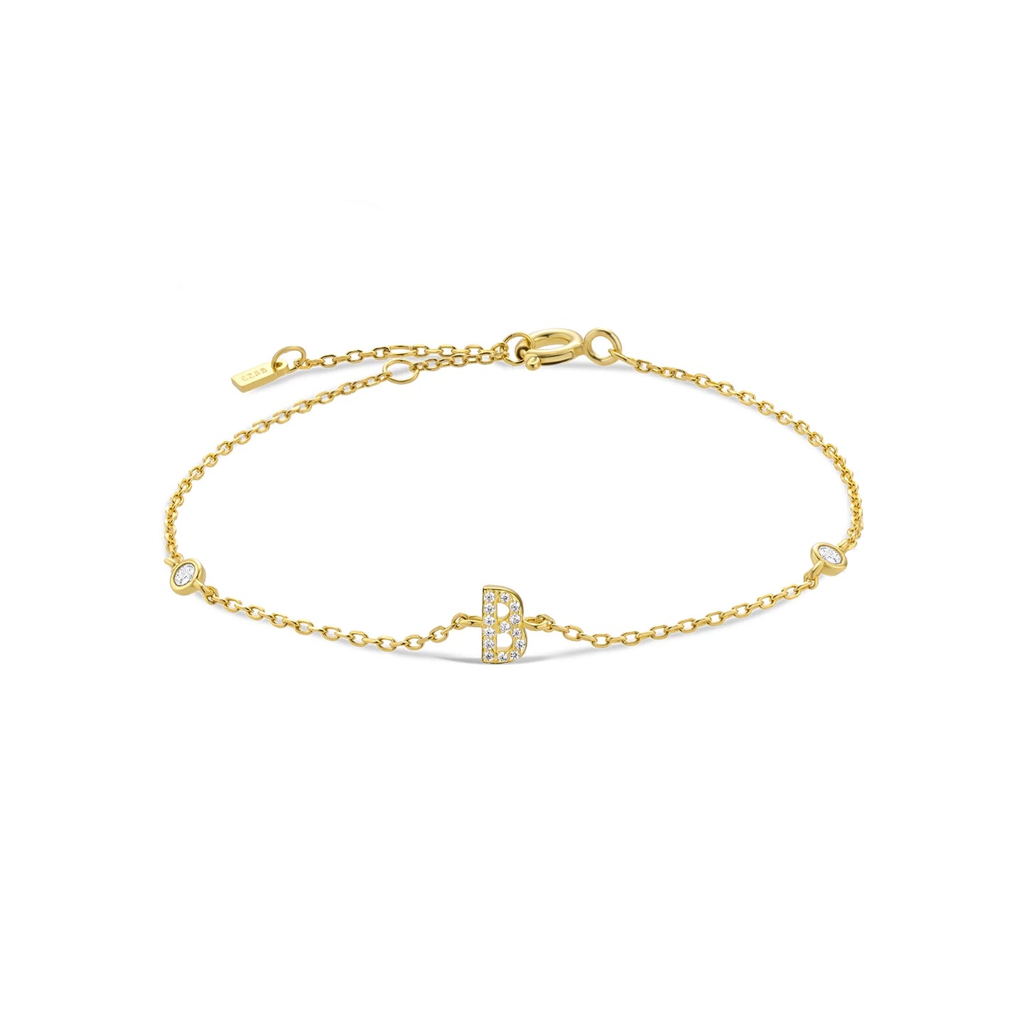 Initial Alphabet Monogram Bracelet – Personalized Elegance