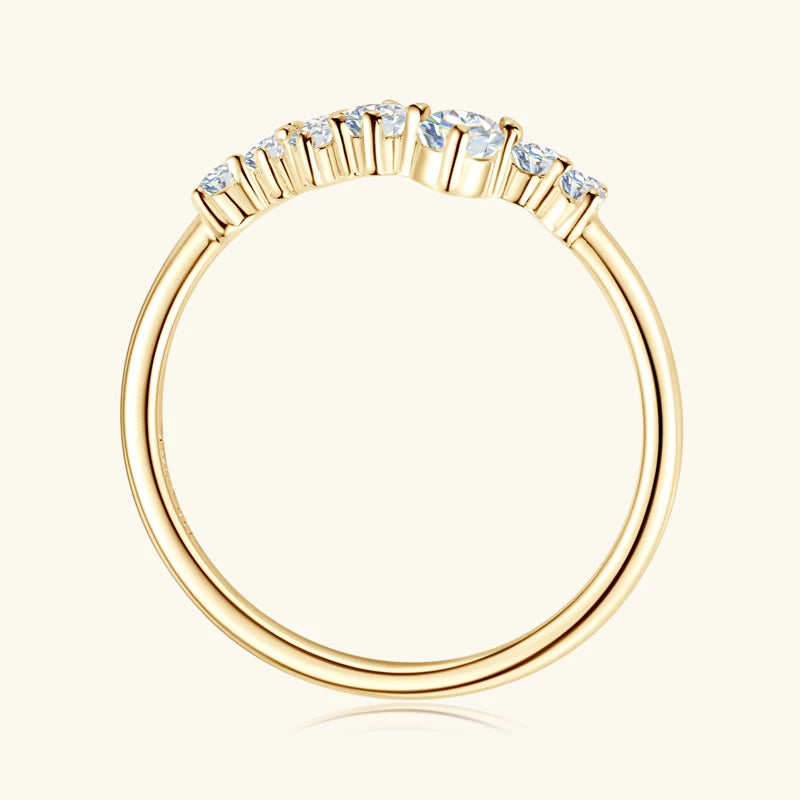 Moissanite Charm Ring – Delicate Brilliance