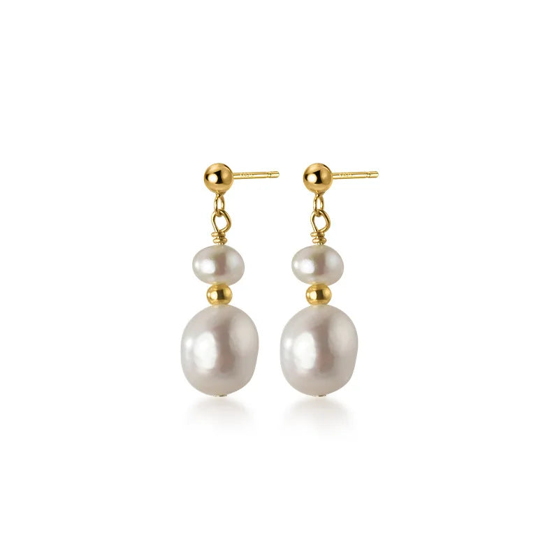 Exquisite Baroque Pearl Dangle Earrings