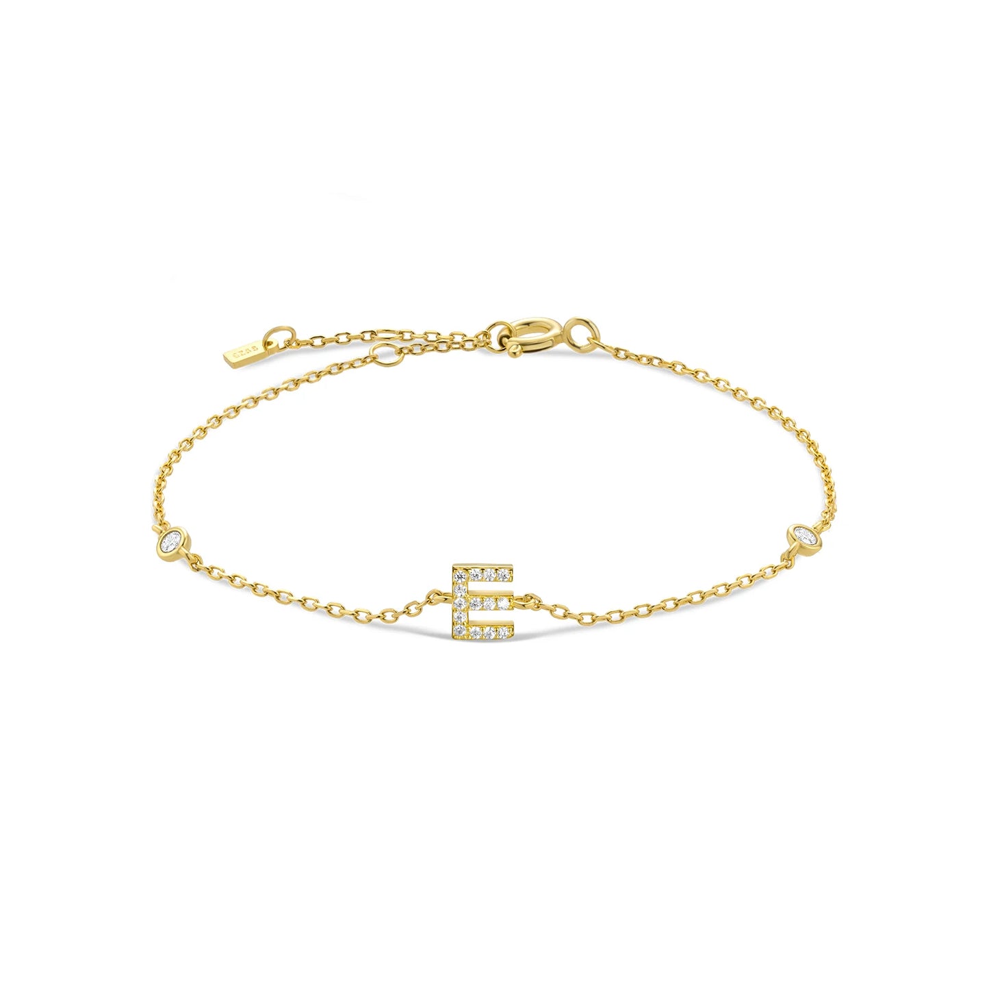 Initial Alphabet Monogram Bracelet – Personalized Elegance