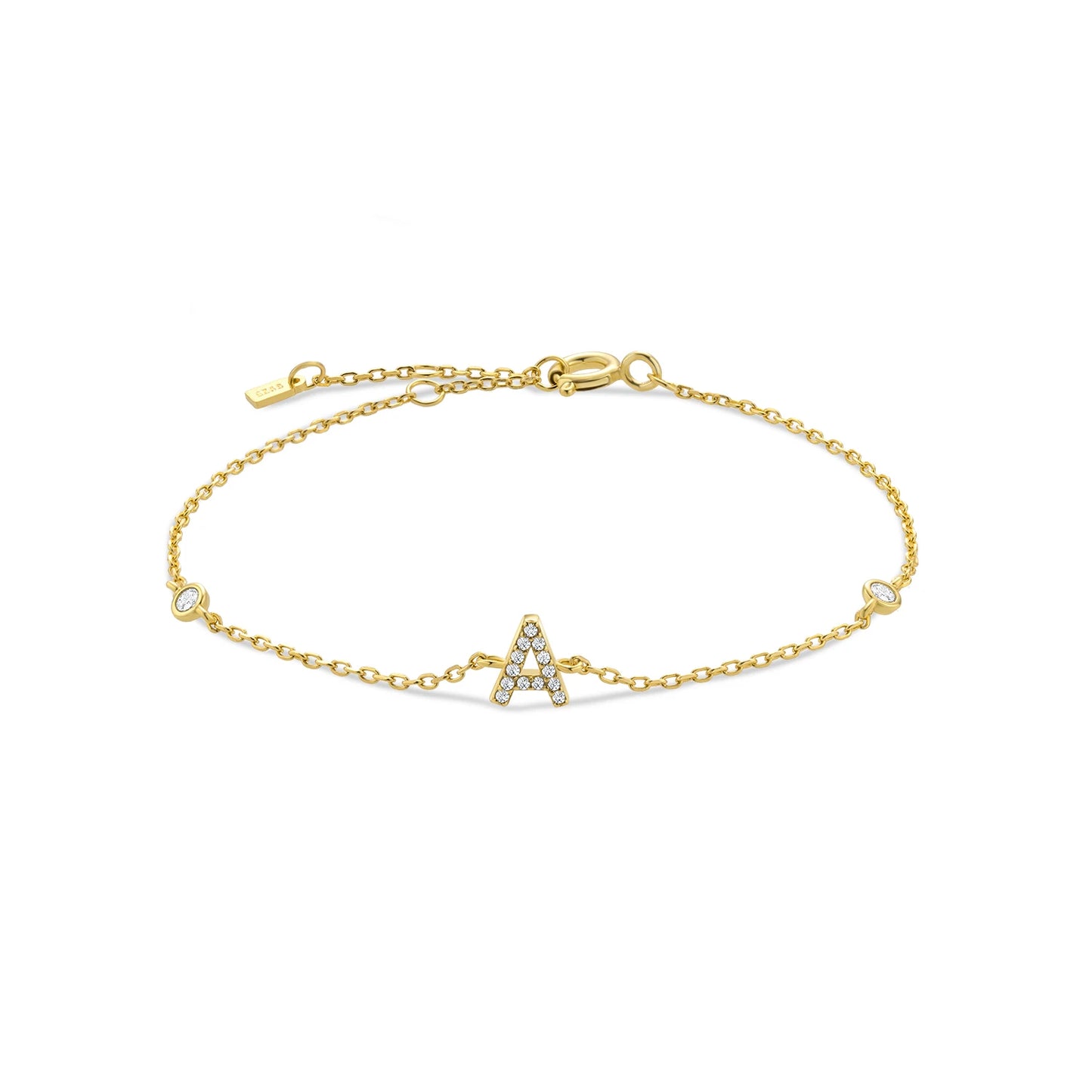 Initial Alphabet Monogram Bracelet – Personalized Elegance