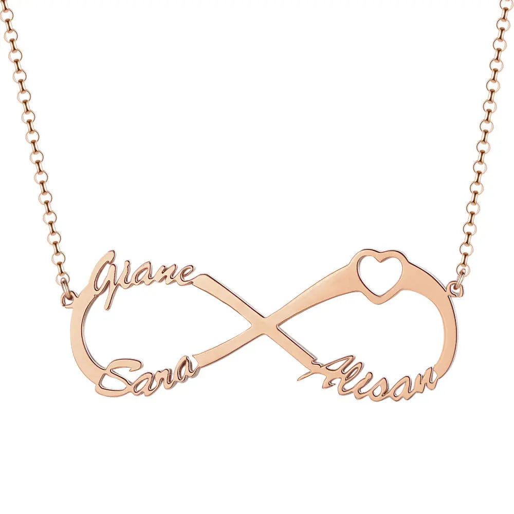 Infinite Connection 2-4 Names Necklace