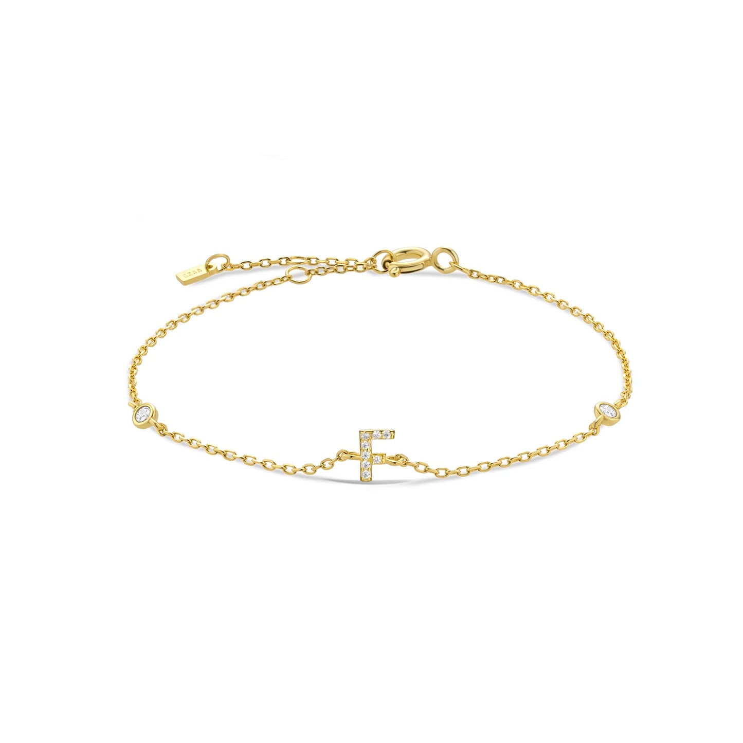 Initial Alphabet Monogram Bracelet – Personalized Elegance