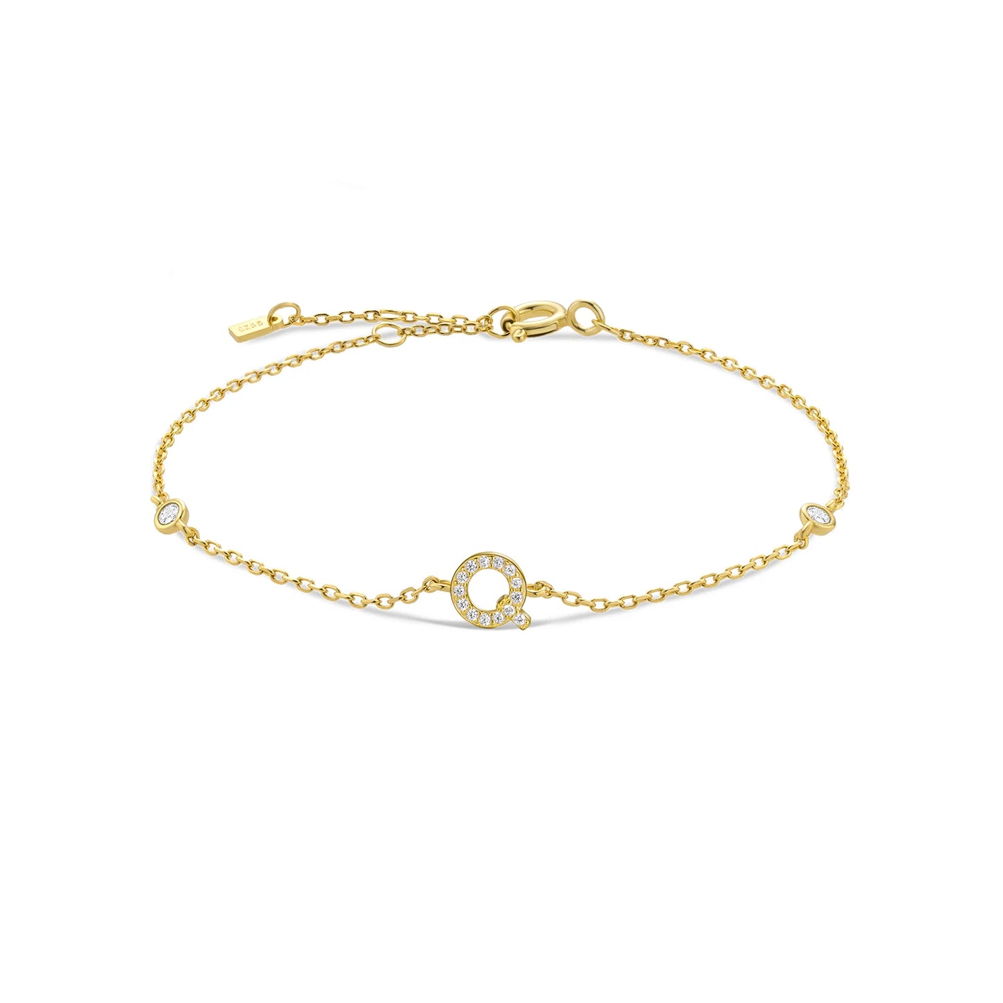 Initial Alphabet Monogram Bracelet – Personalized Elegance