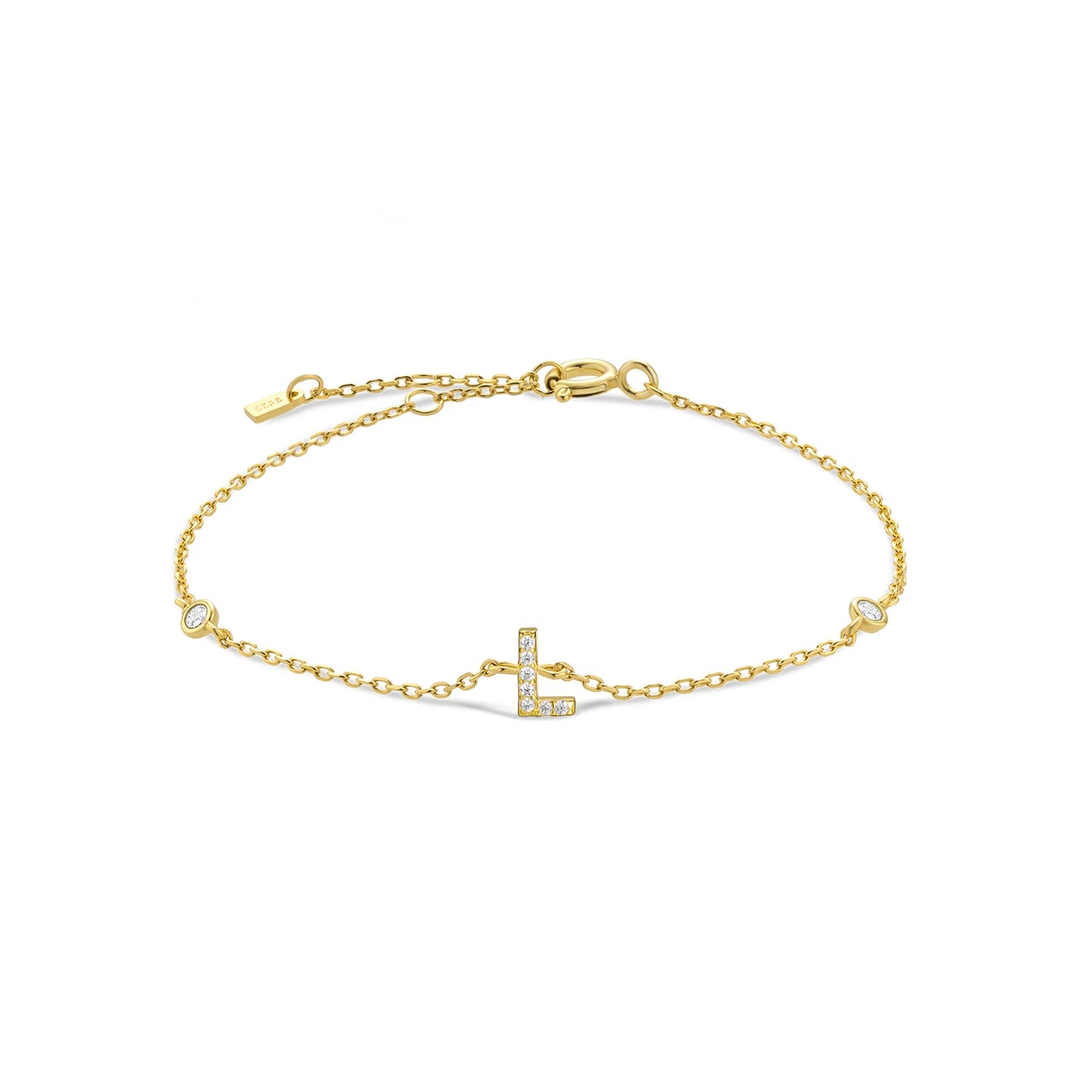 Initial Alphabet Monogram Bracelet – Personalized Elegance