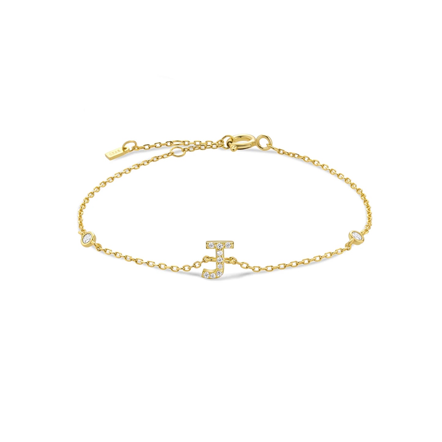 Initial Alphabet Monogram Bracelet – Personalized Elegance