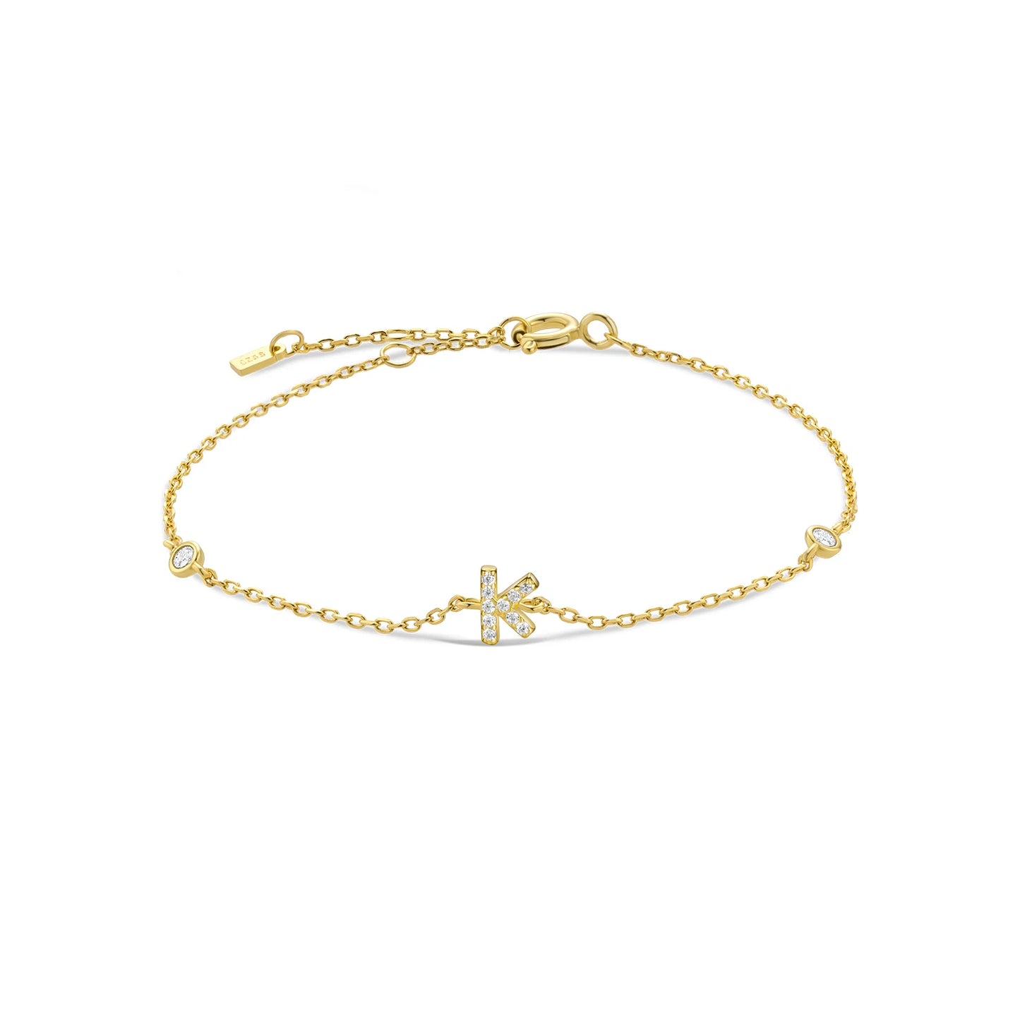 Initial Alphabet Monogram Bracelet – Personalized Elegance