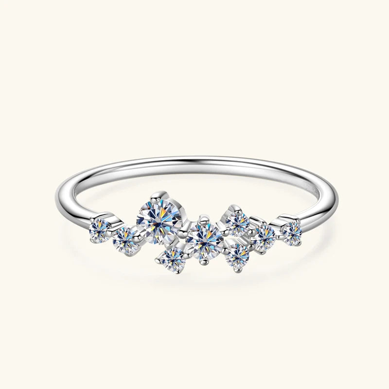 Moissanite Charm Ring – Delicate Brilliance