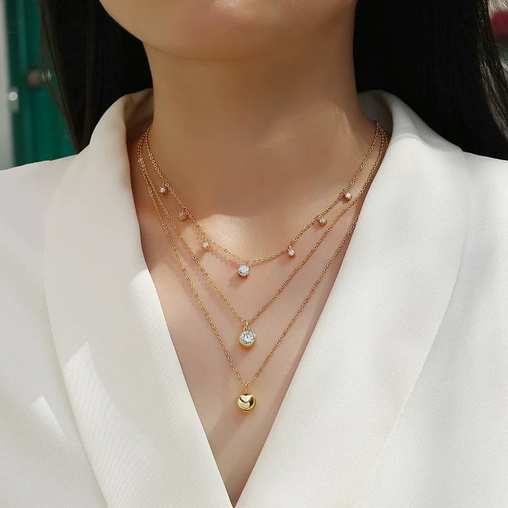3-Tier Moissanite Necklace – Dazzling Elegance