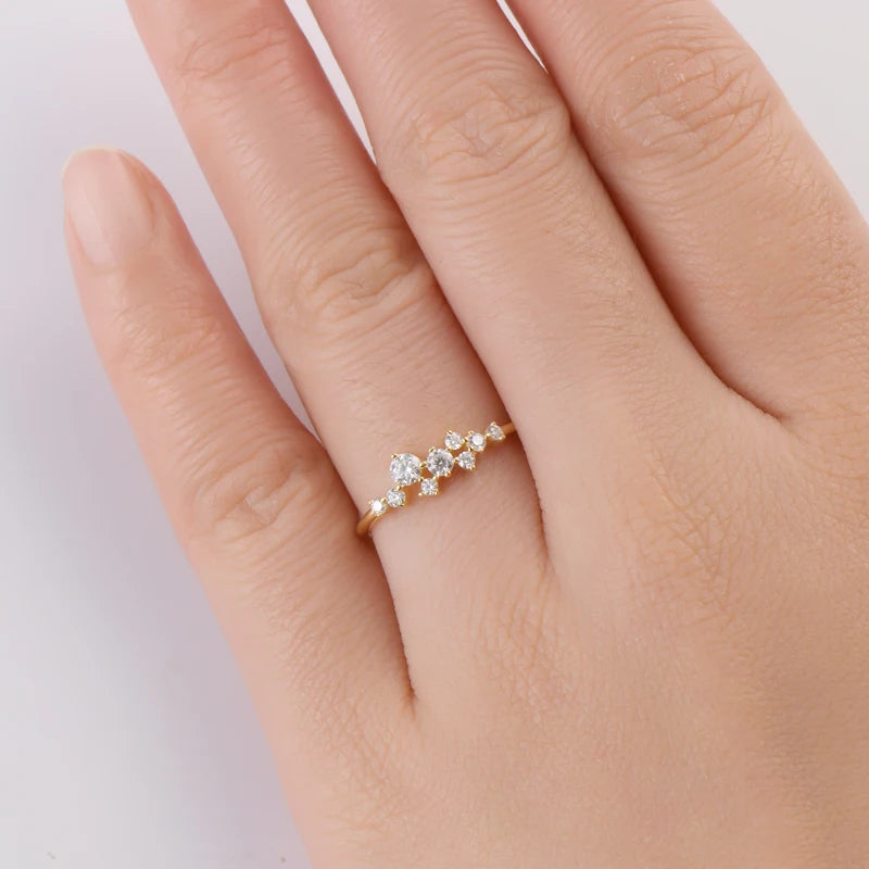 Moissanite Charm Ring – Delicate Brilliance