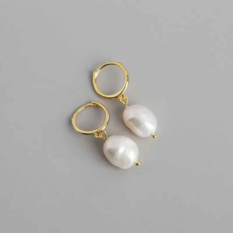 Exquisite Baroque Pearl Dangle Earrings