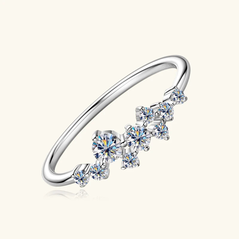 Moissanite Charm Ring – Delicate Brilliance