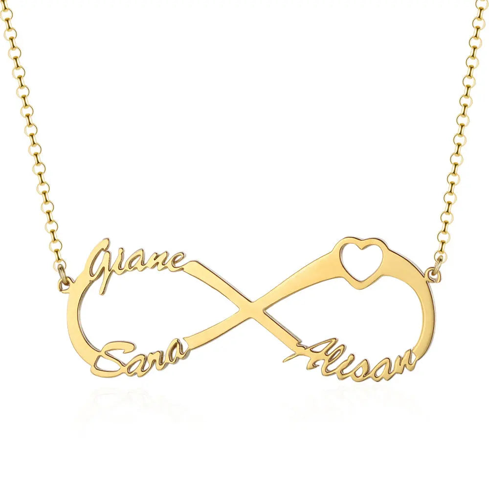 Infinite Connection 2-4 Names Necklace