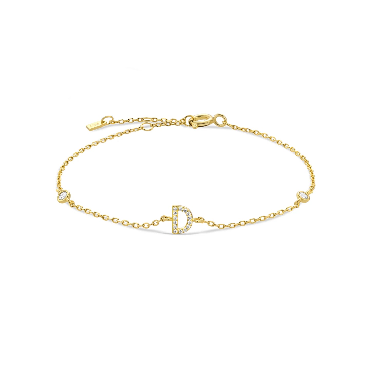 Initial Alphabet Monogram Bracelet – Personalized Elegance