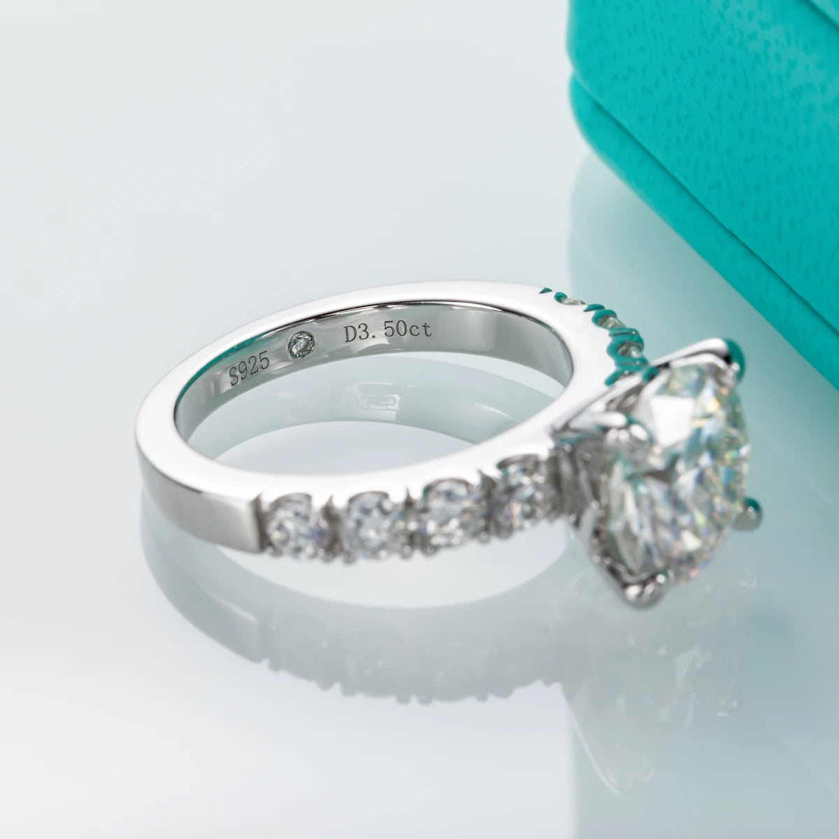 4.3cttw Moissanite Wedding Ring – Radiant Commitment