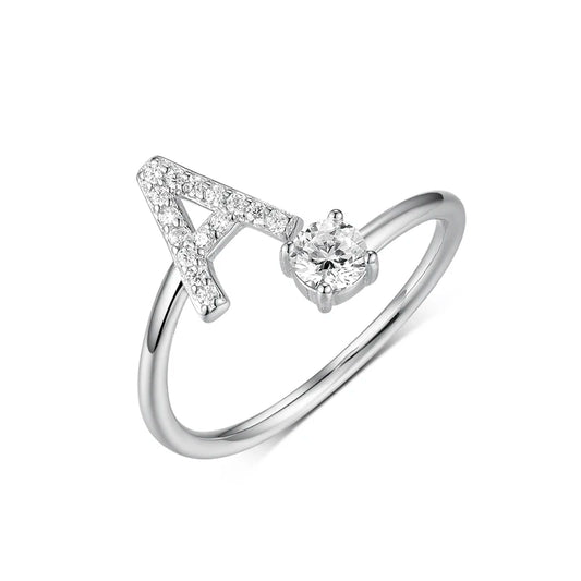 Alphabet Initial Open Ring – Personalized Charm