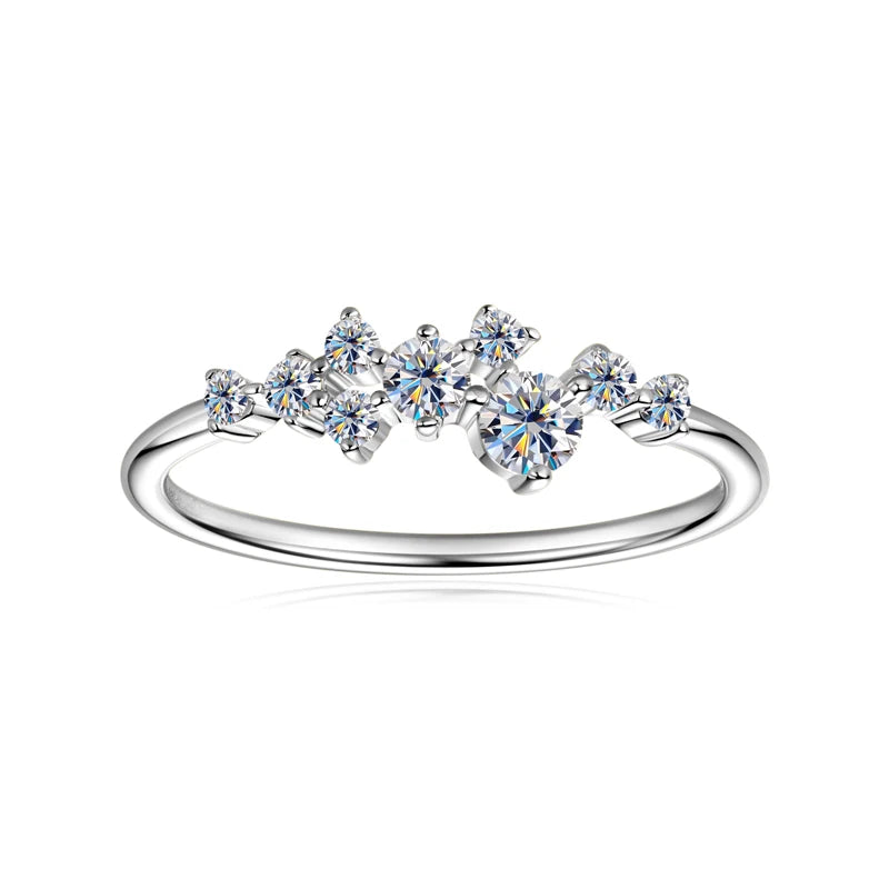 Moissanite Charm Ring – Delicate Brilliance