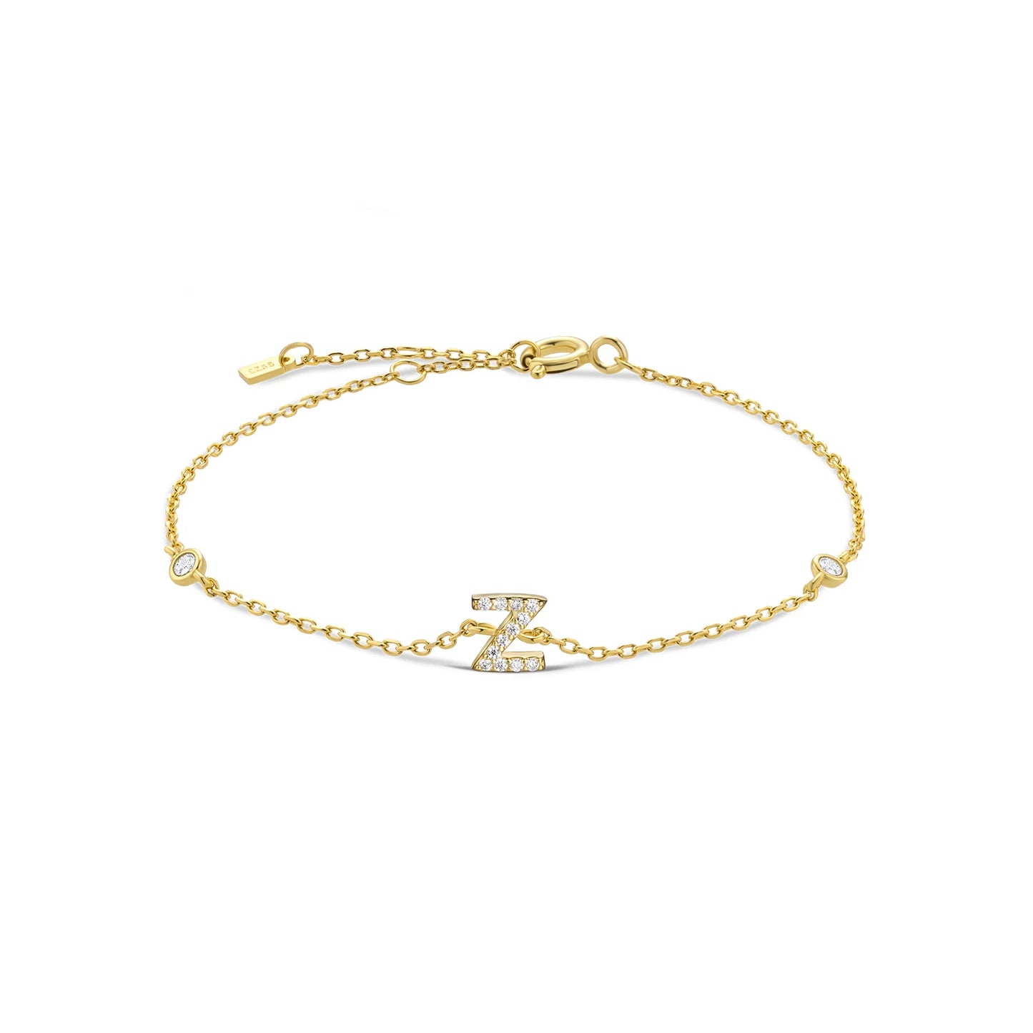 Initial Alphabet Monogram Bracelet – Personalized Elegance
