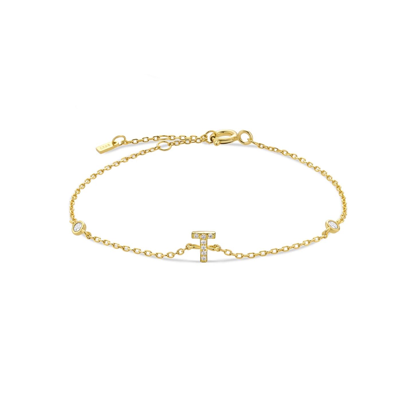 Initial Alphabet Monogram Bracelet – Personalized Elegance
