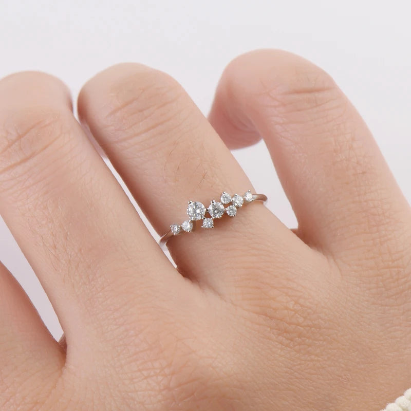 Moissanite Charm Ring – Delicate Brilliance