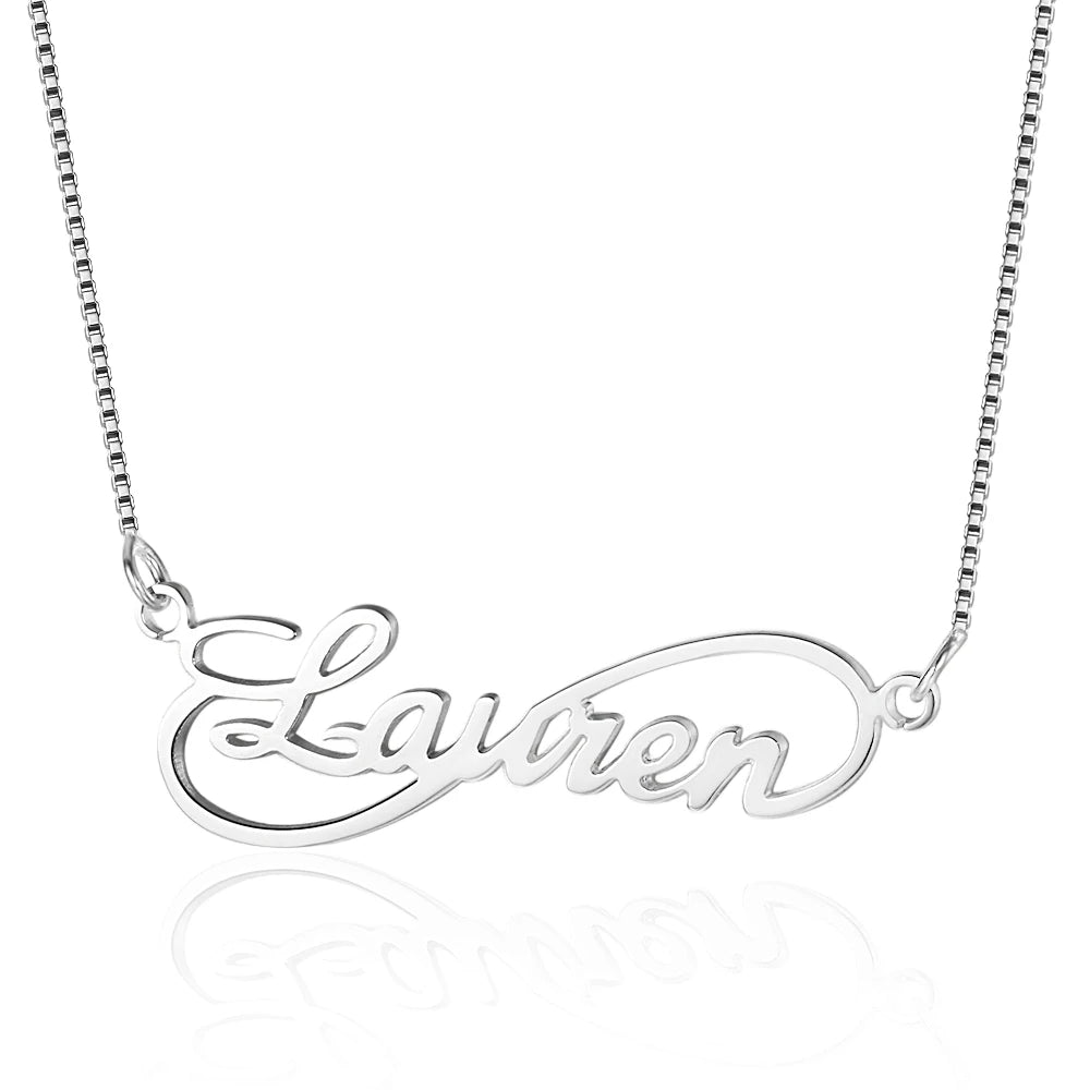 Infinity Custom Nameplate Necklace