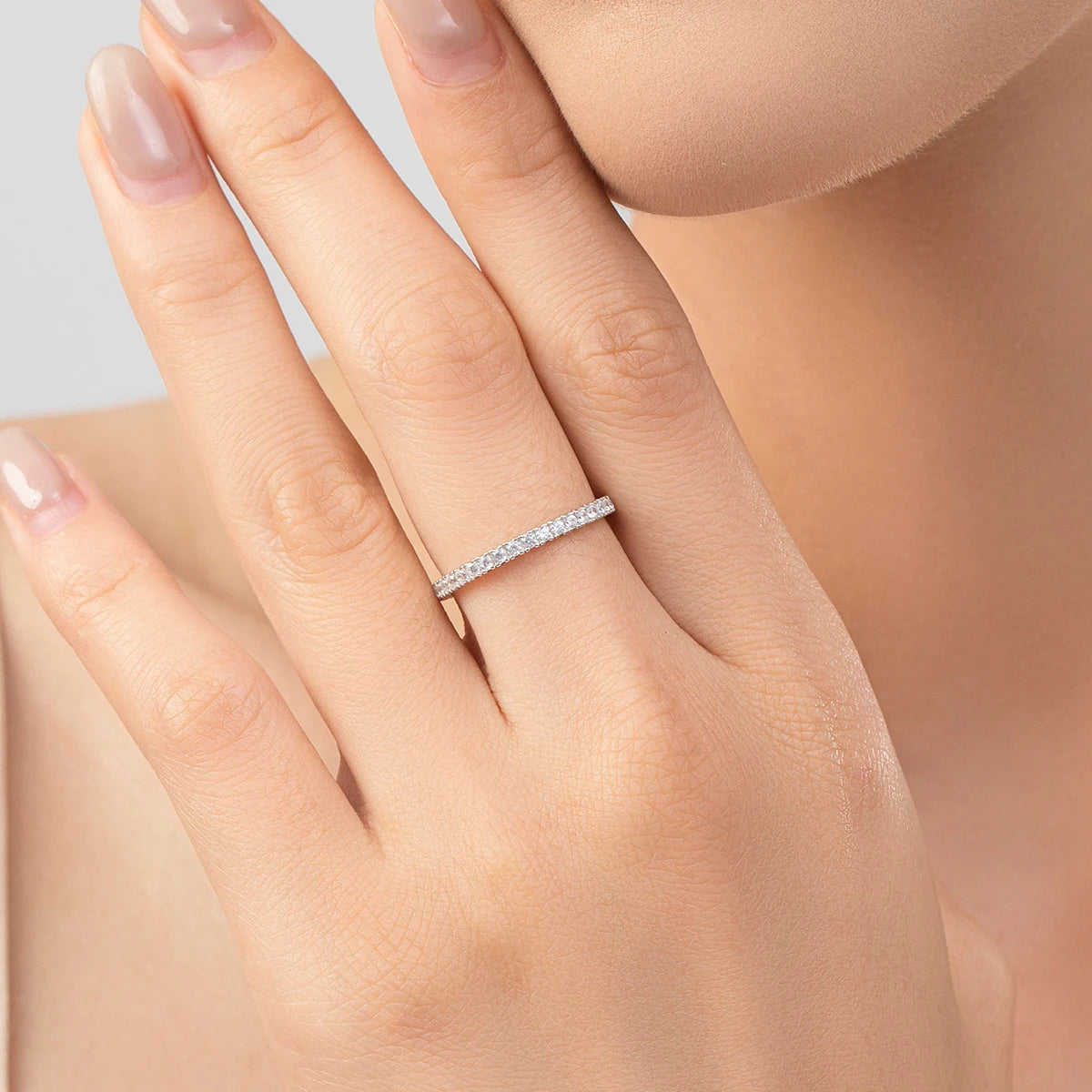 Sparkling Zircon Bridal Ring – Timeless Commitment