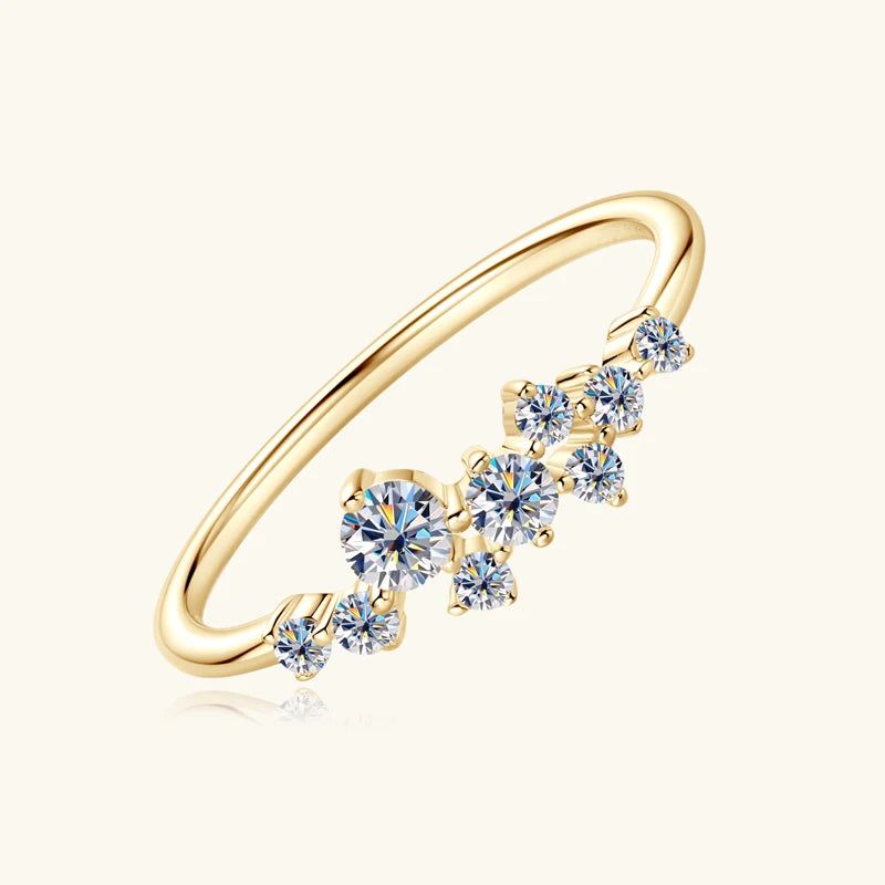 Moissanite Charm Ring – Delicate Brilliance