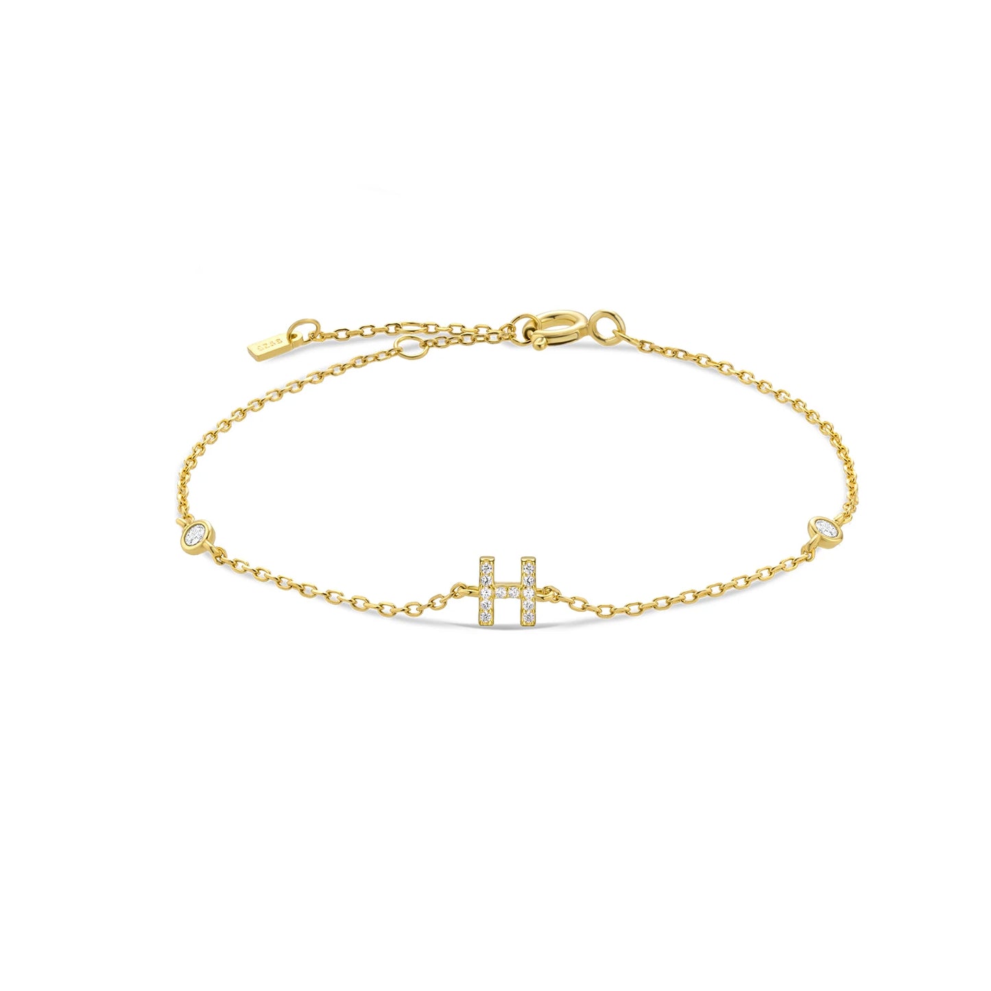 Initial Alphabet Monogram Bracelet – Personalized Elegance