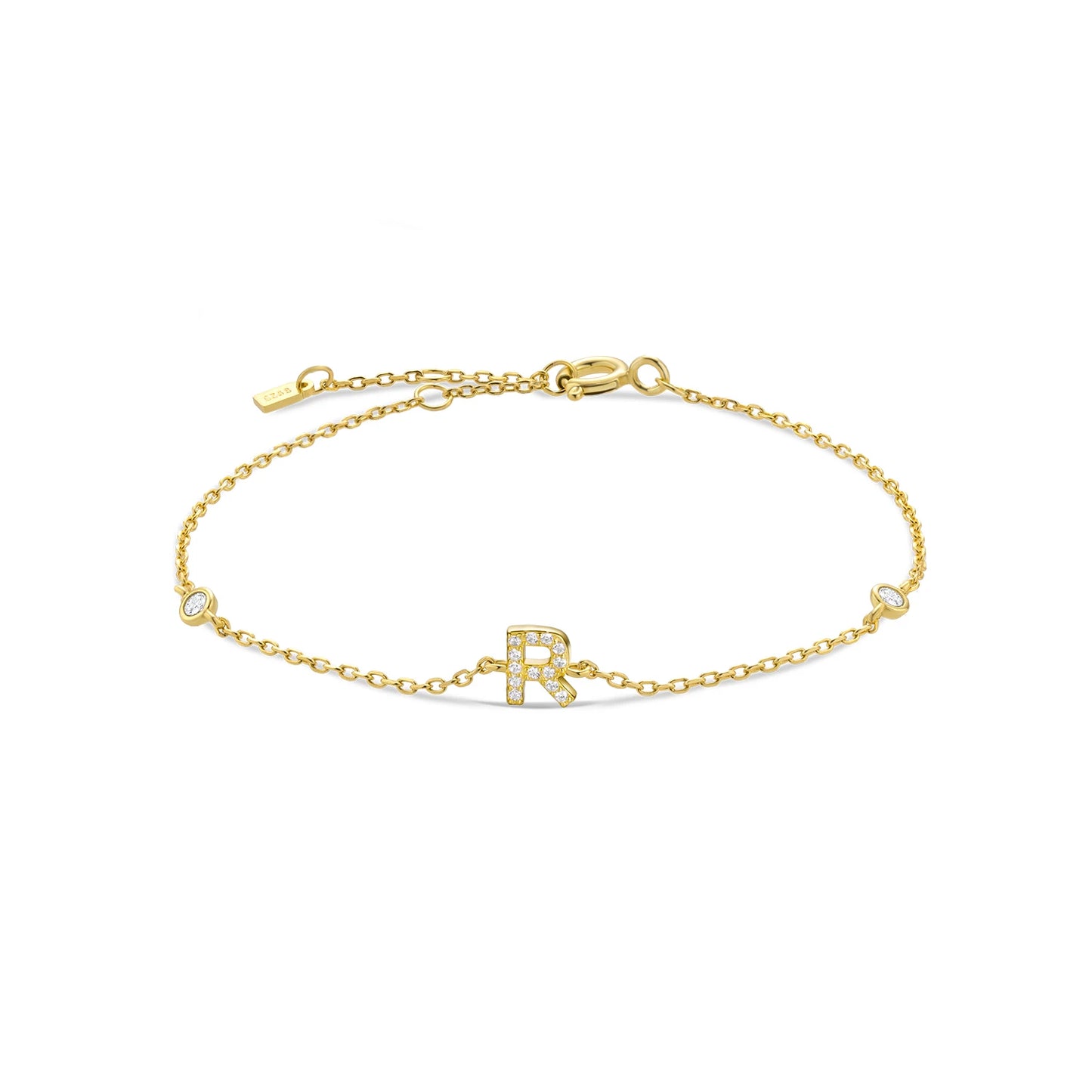 Initial Alphabet Monogram Bracelet – Personalized Elegance